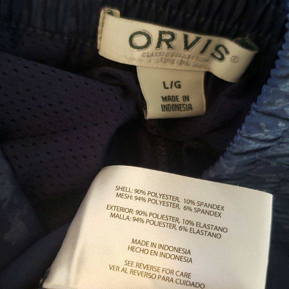 Orvis navy blue elastic waist woman skort L - Picture 5 of 5